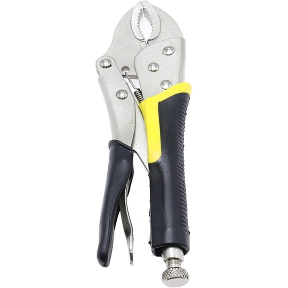 Snap-Ring Pliers 10Inch Pincers Locking Forceps Adjustable Tightening Clamp Vice Grips Vigorous Pliers with Elastic Rubber Handle Tools(Black)