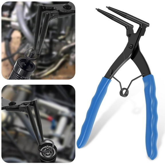 Snap Ring Pliers with Nonslip Handle Heavy Duty Internal Ring Retaining Circlip Pliers Multipurpose 90 Degree Long Nose Pliers for Trucks Motorcycles Cars