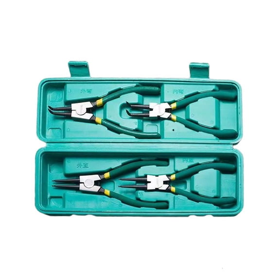 Snap Rings Pliers Kit 4Pcs Design Tool Steel Construction Storage Box Included