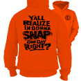 thumbnail image 1 of Snap - Safety Orange Hoodie, 1 of 1