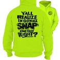 thumbnail image 1 of Snap - Safety Yellow Hi Vis Hoodie, 1 of 2
