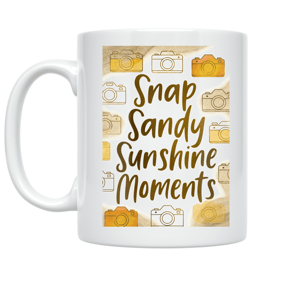 Snap Sandy Sunshine Moments - Beach Photography Enthusiast - 11 oz Ceramic Coffee Mug