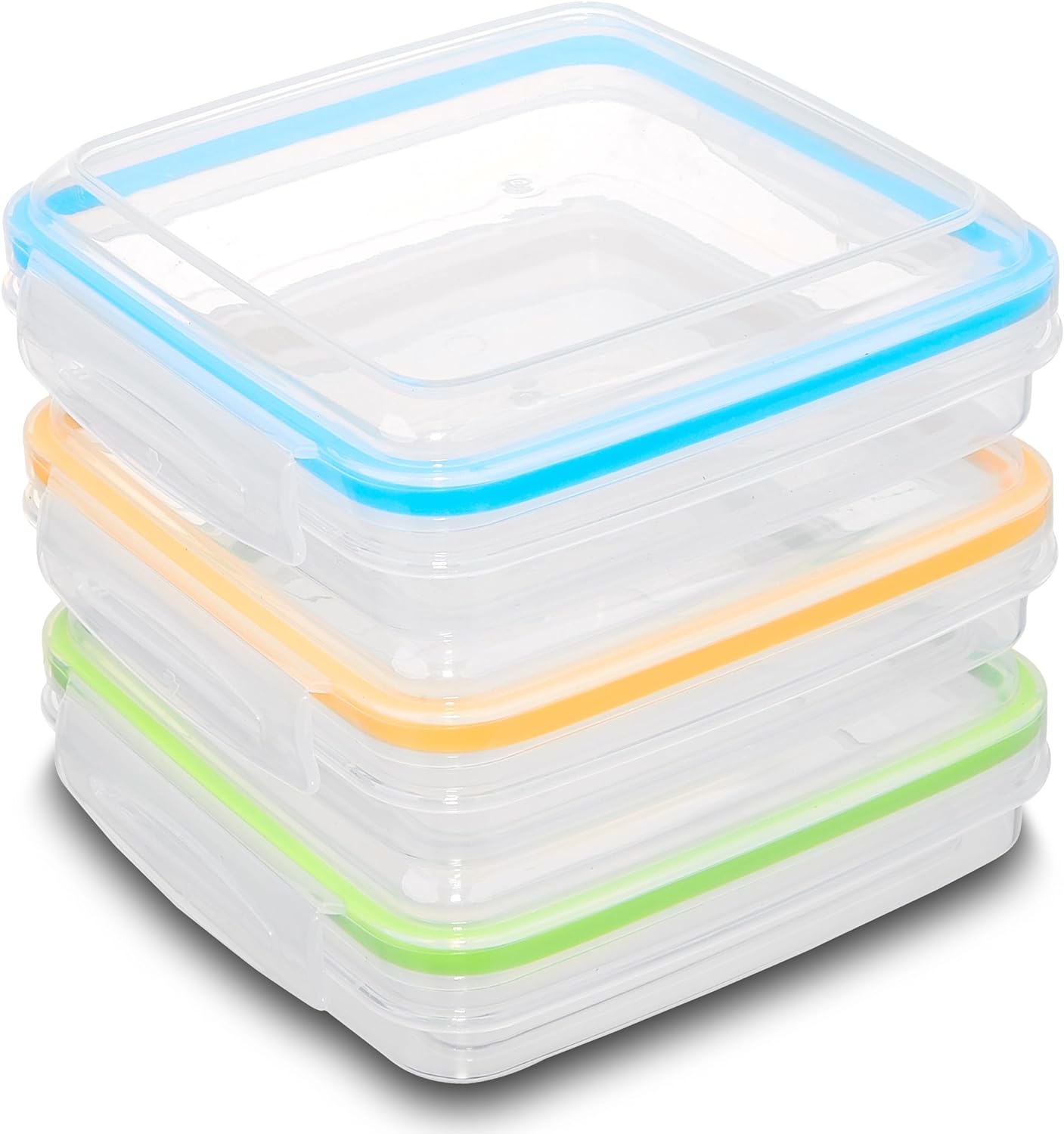 Snap Shut Sandwich Containers Reusable, BPA Free Plastic with