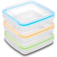 Snap Shut Sandwich Containers Reusable, BPA Free Plastic with