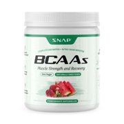 Snap Supplements BCAA Powder with Electrolytes, Pomegranate Watermelon, 30 Servings, Adult Dietary Supplement Powder, Easy-to-Mix Daily Powder Formula, For workout performance and recovery
