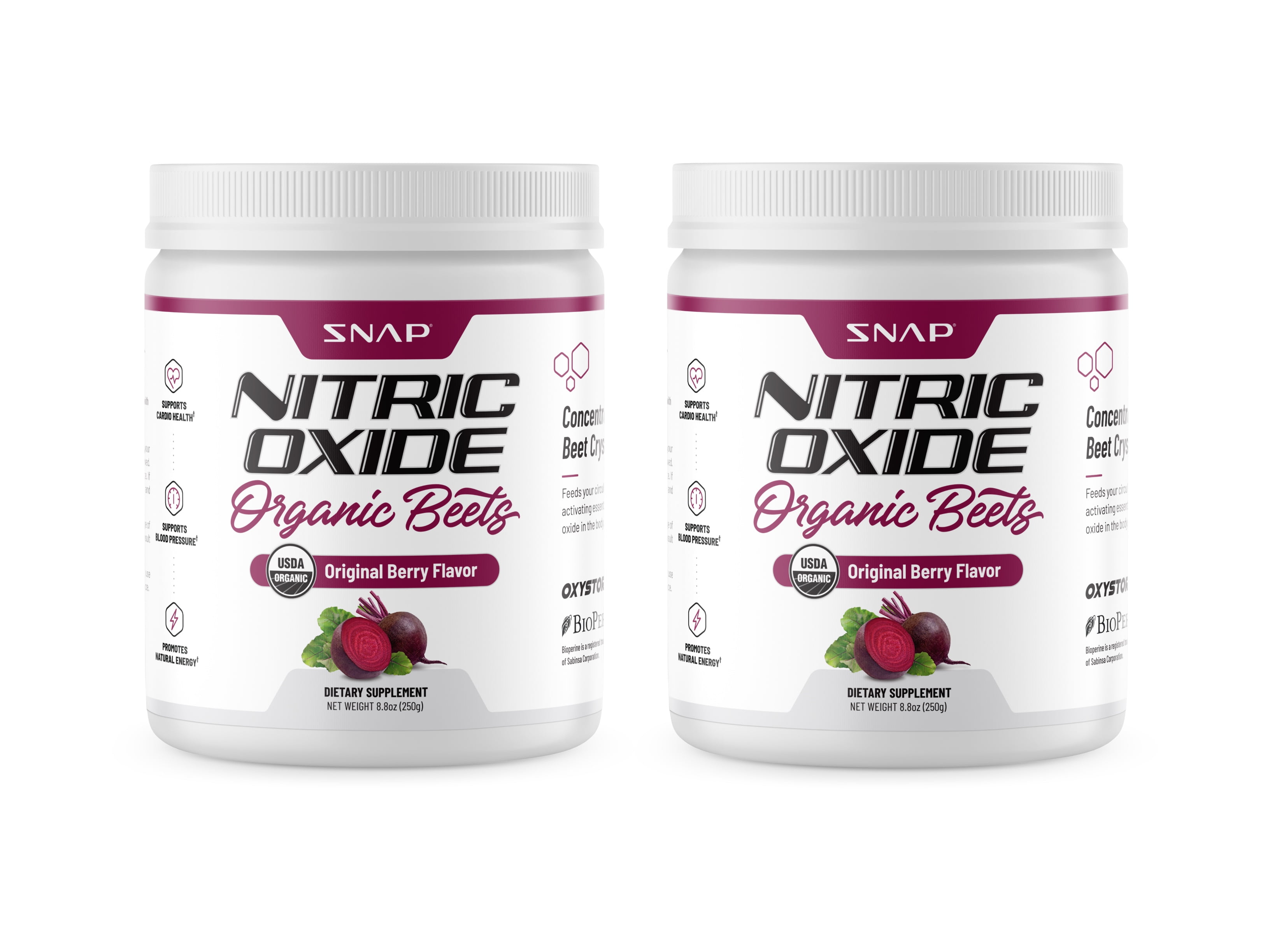 Snap Supplements Beet Root Organic Nitric Oxide Powder with Amino Acids