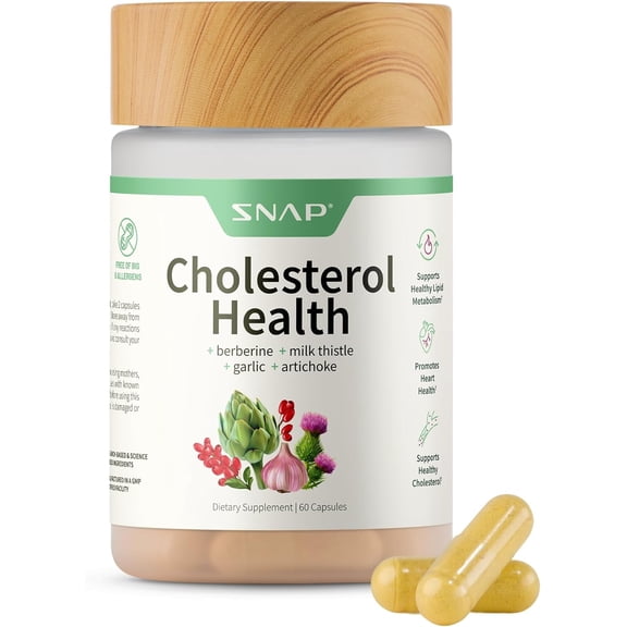Snap Supplements Blood Pressure Support Pill with Cholesterol Health Beta-Sitosterol, 60 Capsules