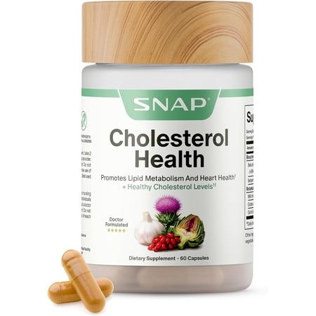 Snap Supplements Blood Pressure Support Pill with Cholesterol Health Beta-Sitosterol, 60 Capsules