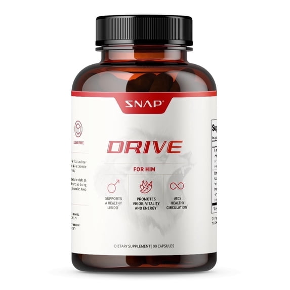 Snap Supplements Libido Vitamins, Energy and Stamina Support, All-Natural Dietary Supplement, 90 Capsules