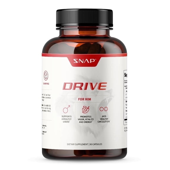 Snap Supplements Libido Vitamins, Energy and Stamina Support, All-Natural Dietary Supplement, 90 Capsules