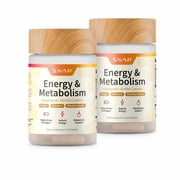 Snap Supplements Energy and Metabolism Herbal Complex, 60 Capsules, 2-Pack, Dietary Supplement for Adults, Convenient Daily Capsule Formula, Designed for daily energy and metabolic wellness