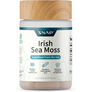 Snap Supplements Irish Sea Moss with Bladderwrack, Burdock Root and Iodine, 60 Capsules, Dietary Supplement for Adults, Easy-to-Use Capsule Format, Designed for gut, energy and daily wellness