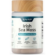 Snap Supplements Seamoss Pills with Bladderwrack and Antioxidants for Digestion Support, 60 Capsules