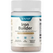 Snap Supplements Iron Builder with 21 mg Iron, 60 Capsules, Adult Dietary Supplement, Convenient Daily Capsule Formula, For iron intake, energy and metabolism, Quick-absorption iron support