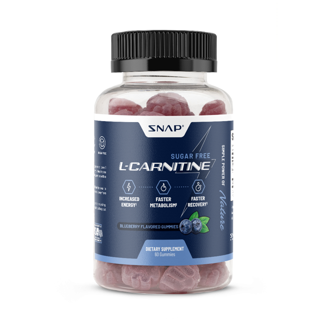 Snap Supplements L Carnitine Sugar Free Gummy 500mg Natural Pre