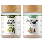 Snap Supplements Liver and Cholesterol Support Bundle, 60 Capsules Each, 2-Pack, Dietary Supplement Bundle for Adults, Convenient Multi-Product Set, Designed for liver and metabolic wellness