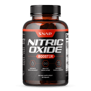 Snap Supplements Nitric Oxide Booster Supplement with L Arginine and L Citrulline Essential Amino Acids and Ginseng Root, Energy, Heart Health, Muscle Growth & Circulation Support, 60 Capsules