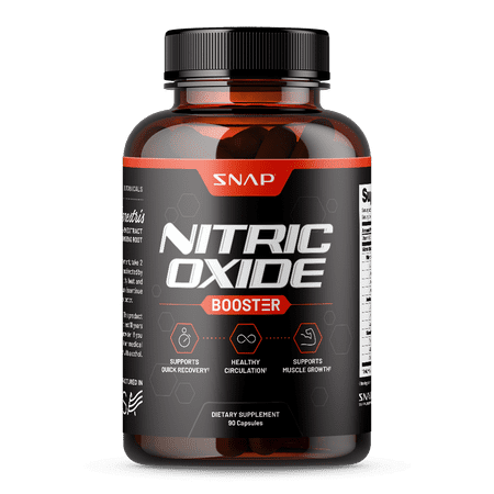 Snap Supplements Nitric Oxide Booster - Pre Workout, Muscle Builder, 90 Count