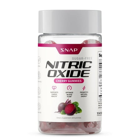 Snap Supplements Beetroot Gummies for Heart, Circulation, Nitric Oxide Boost, Blood Pressure Support, 60 Count