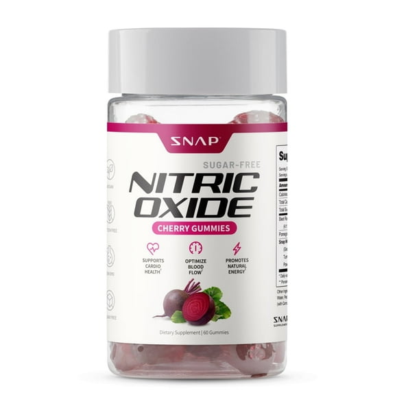 Snap Supplements Beetroot Gummies for Heart, Circulation, Nitric Oxide Boost, Blood Pressure Support, 60 Count