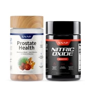 Snap Prostate Health & Nitric Oxide Combo for Men, Urinary & Circulation Support, Saw Palmetto, Zinc & Botanicals 30-Day Supply