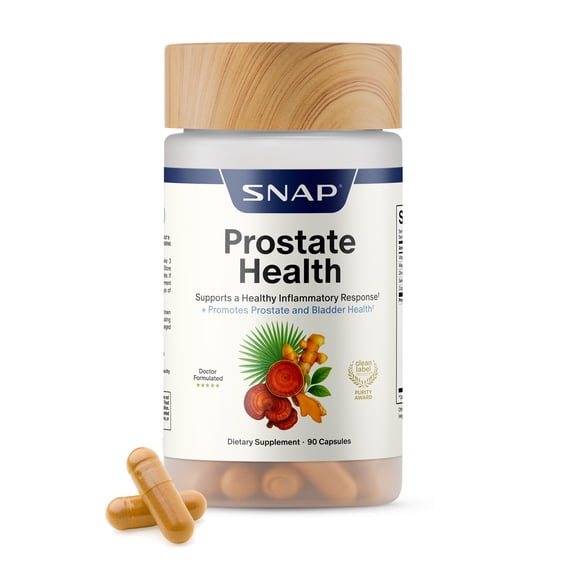 Snap Supplements Prostate Health Supplement for Men, Saw Palmetto & Nettle, 90 Capsules