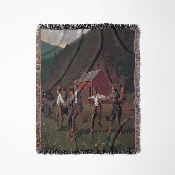 Snap The Whip By Winslow Homer, Woven Blanket