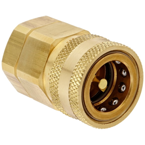 Snap-Tite BVHC12-12F Brass H-Shape Quick-Disconnect Hose Coupling, Sleeve-Lock Socket, 3/4" NPTF Female x 3/4" Coupling Size J101