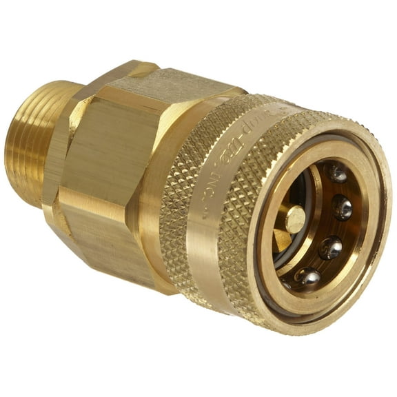 Snap-Tite BVHC12-12M Brass H-Shape Quick-Disconnect Hose Coupling, Sleeve-Lock Socket, 3/4" NPTF Male x 3/4" Coupling Size CA2