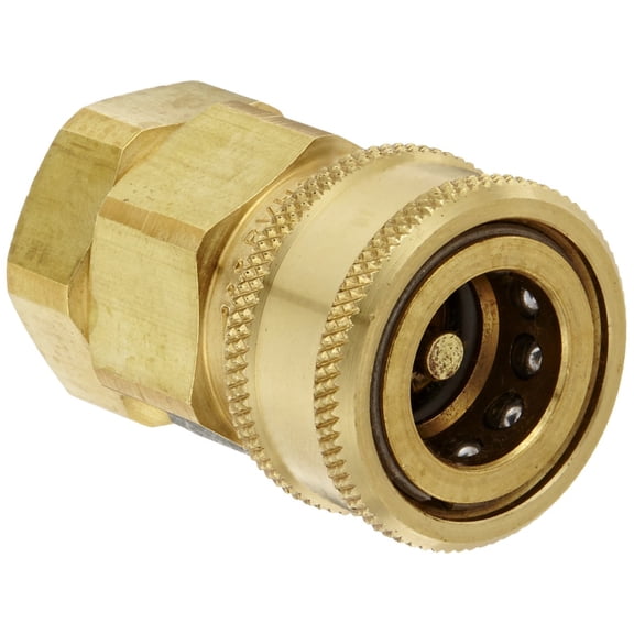 Snap-Tite BVHC8-8F Brass H-Shape Quick-Disconnect Hose Coupling, Sleeve-Lock Socket, 1/2" NPTF Female x 1/2" Coupling Size CA3