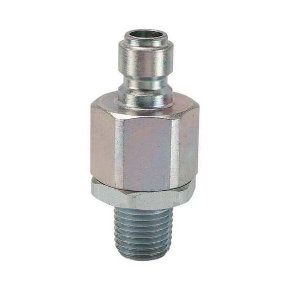 Hydraulic Quick Connect Hose Coupling, Steel Body, Ball Lock, 1/4"-18 Thread Size, EA Series