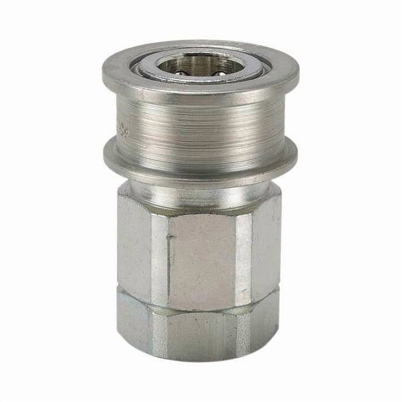 Hydraulic Quick Connect Hose Coupling, Steel Body, Ball Lock, 1/4"-18 Thread Size, EA Series