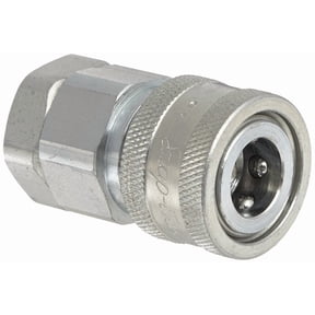 Snap-Tite VHC4-4F Zinc-Plated Steel H-Shape Quick-Disconnect Hose Coupling, Sleeve-Lock Socket, 1/4" NPTF Female x 1/4" Coupling Size J101