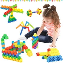 Snap-Together Hexagon Building Blocks | Creative Interlocking Construction Set | Durable Rounded Plastic | Multi-Directional Design | Secure Fit | Includes Splicing Decoration | 1 Set