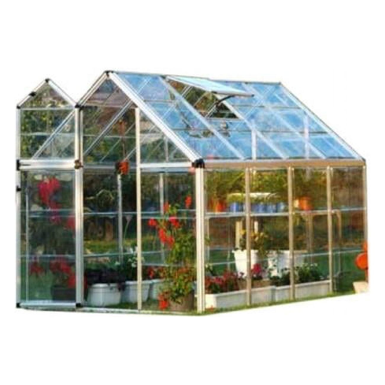 Snap and Grow 6' x 8' Aluminum Polycarbonate Greenhouse