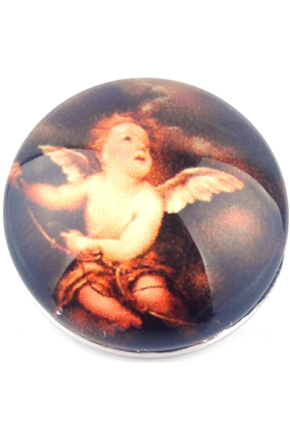 Snap button Cherub Angel 18mm charm chunk