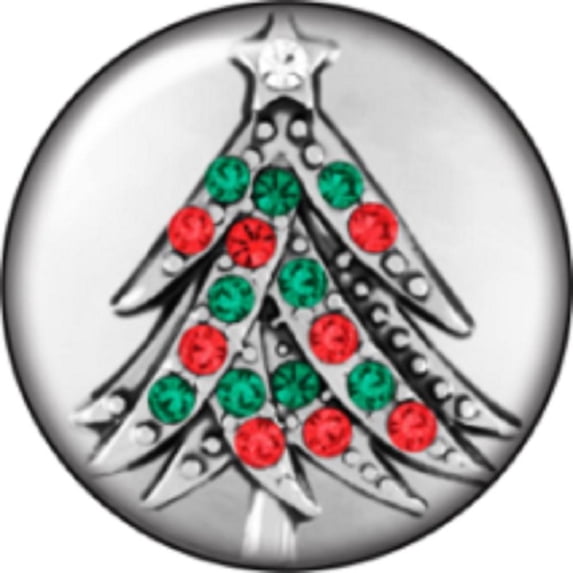 Snap button Christmas tree Interchangable Jewelry 18mm Cobochan