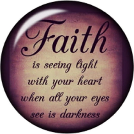 Snap button Faith is seeing light 18mm charm chunk interchangeable