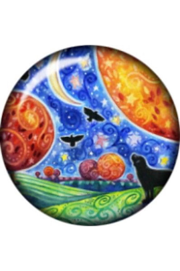 Snap button stars Birds dog Cesterial 18mm Cabochon chunk charm