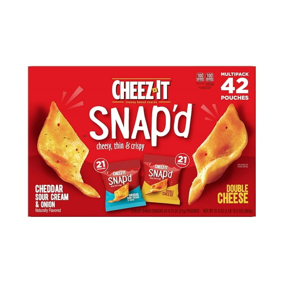 Snap'd Cheesy Baked Multipack 42Count 0.75 Oz Net Wt 31.5 Oz