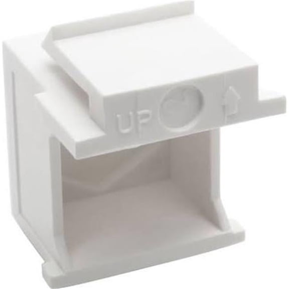 Snap in Blank Keystone Jack Insert, White - Pack of 10