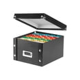 thumbnail image 1 of Snap-N-Store® 50% Recycled Index Card File Box, 5" x 8", Black, 1 of 6