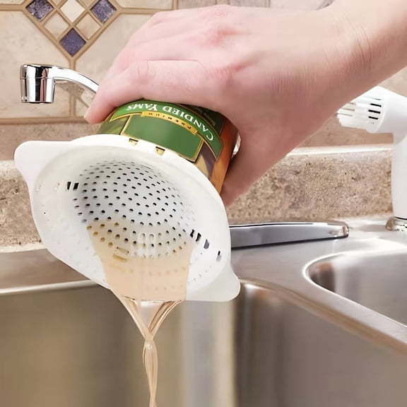 Snap-on Can Strainer Multifunctional Mini Kitchen Drainer for Effortless Liquid Draining, Compatible with Standard and Large Cans
