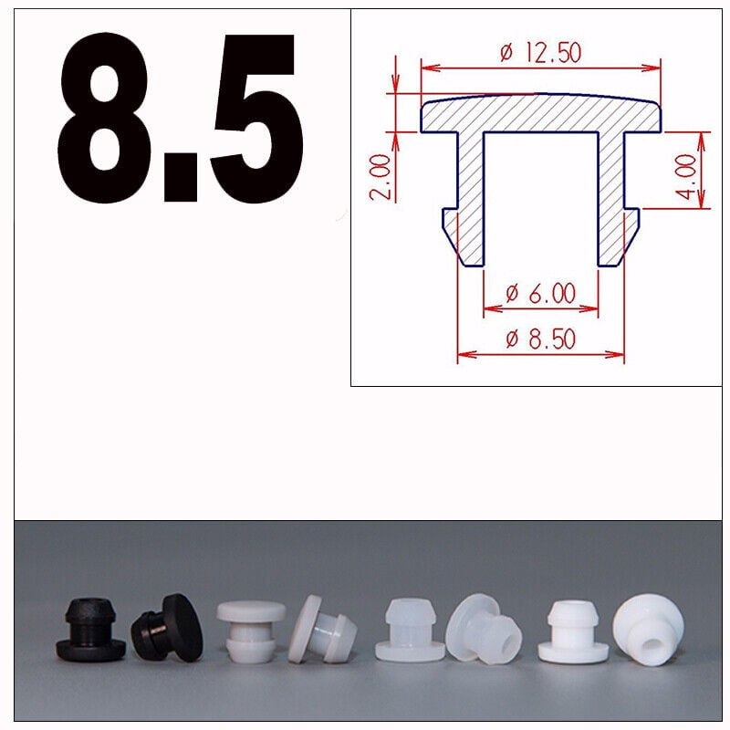 Snap-on Hole Plug Silicone Rubber Blanking End Cap Caps Seal Stopper 2 ...