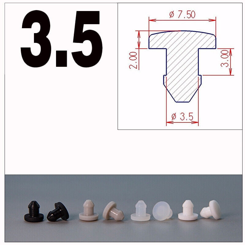 Unbranded Snap Cap Centrifuge Tubes 2.5mm~30mm Snap-on Hole Plug Black Silicone Rubber Blanking Silicone Rubber 1 1/2 In OD Outside Diameter Hose &amp; Tubing