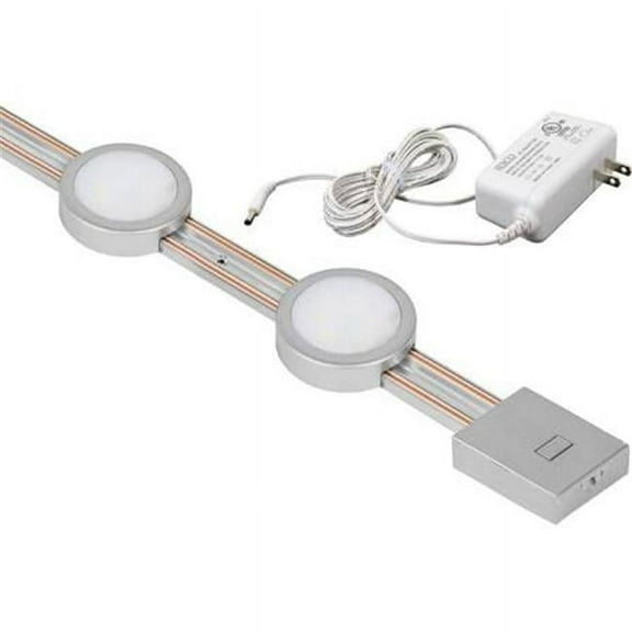 Snap-on LED Square Puck 4000K - Silver