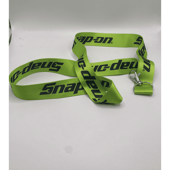 Snap-on Lanyard Green with Black Logo