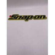 Snap-on Raised Emblem New Yellow Black 8 x 1.5 Inch