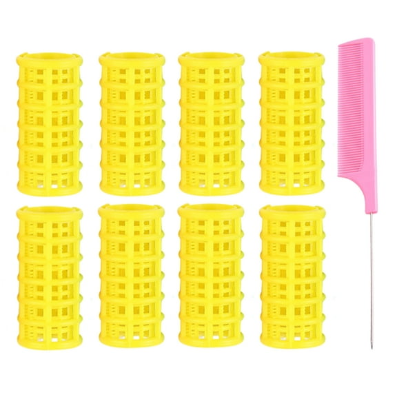 Snap-on Rollers, 8 Pack Self Grip Rollers, Hairdressing Curlers for DIY or Hair Salon,1.18x2.64 inch,Random Color