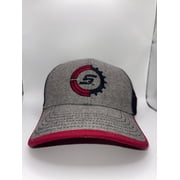 Snap-on Tools Gear Logo Sun Protection Casual Outdoor Baseball Cap, Grey, Red Brim